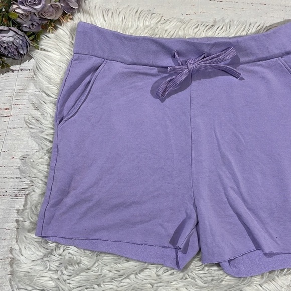 Majestic Filatures Deluxe Purple Drawstring Jersey Shorts - Picture 3 of 9